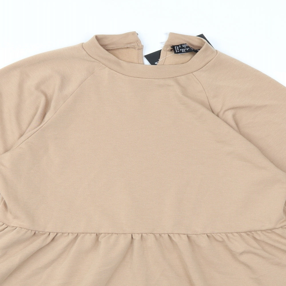 New Look Womens Beige   Jumper Dress  Size 8