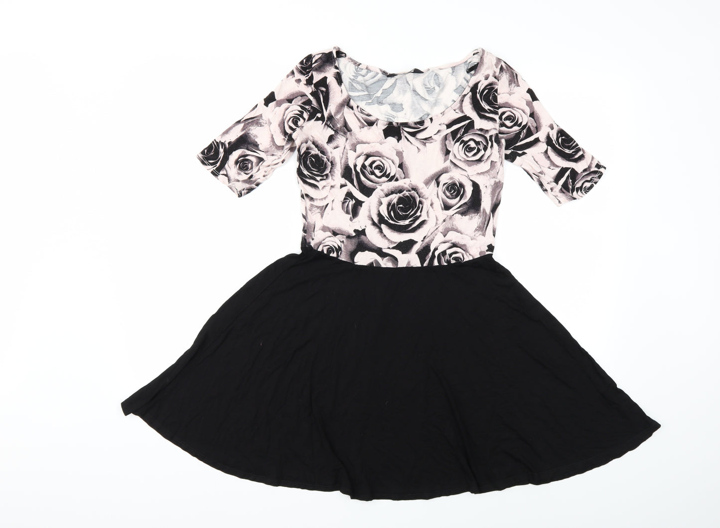 Marks and Spencer Womens Pink Floral  T-Shirt Dress  Size 8