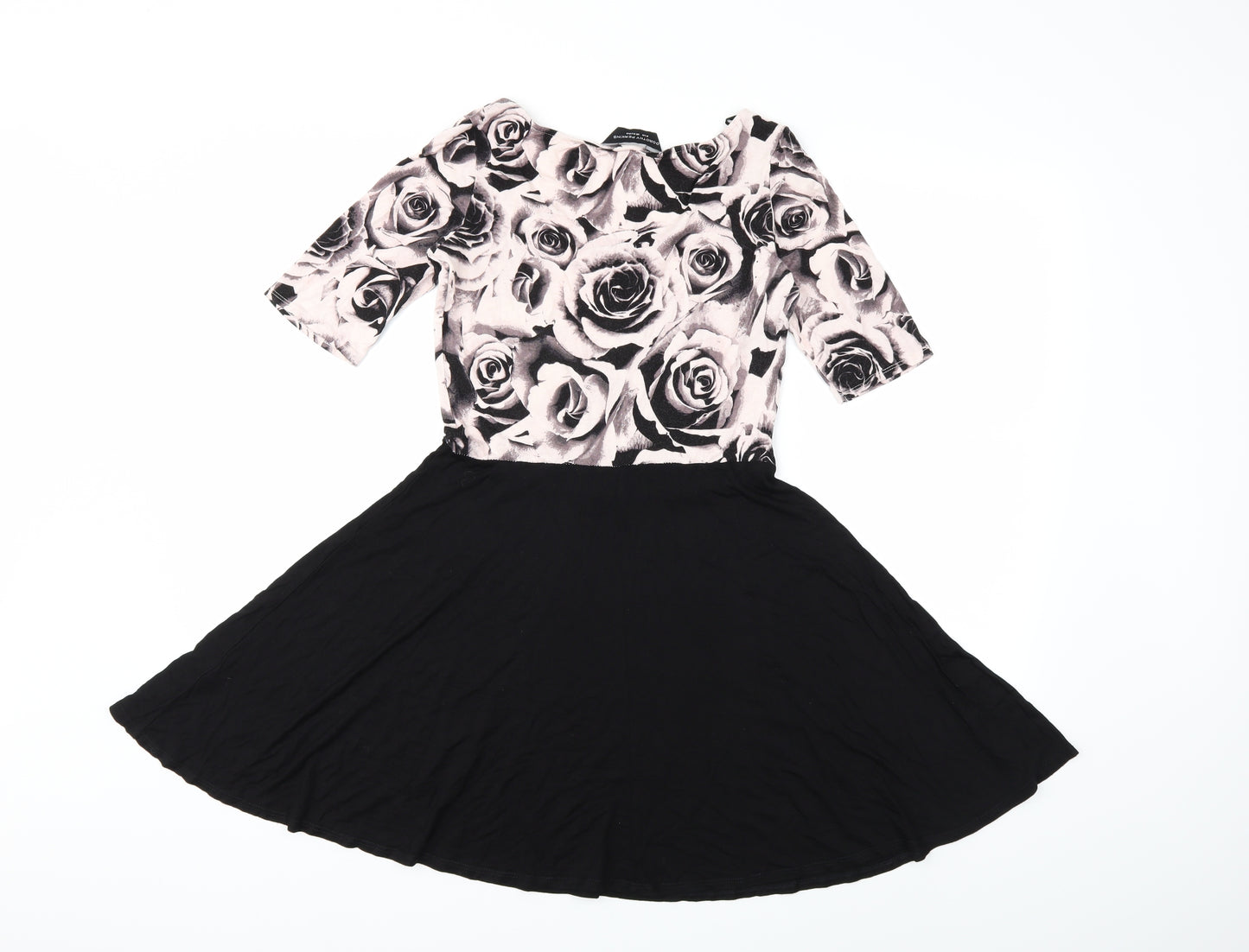 Marks and Spencer Womens Pink Floral  T-Shirt Dress  Size 8