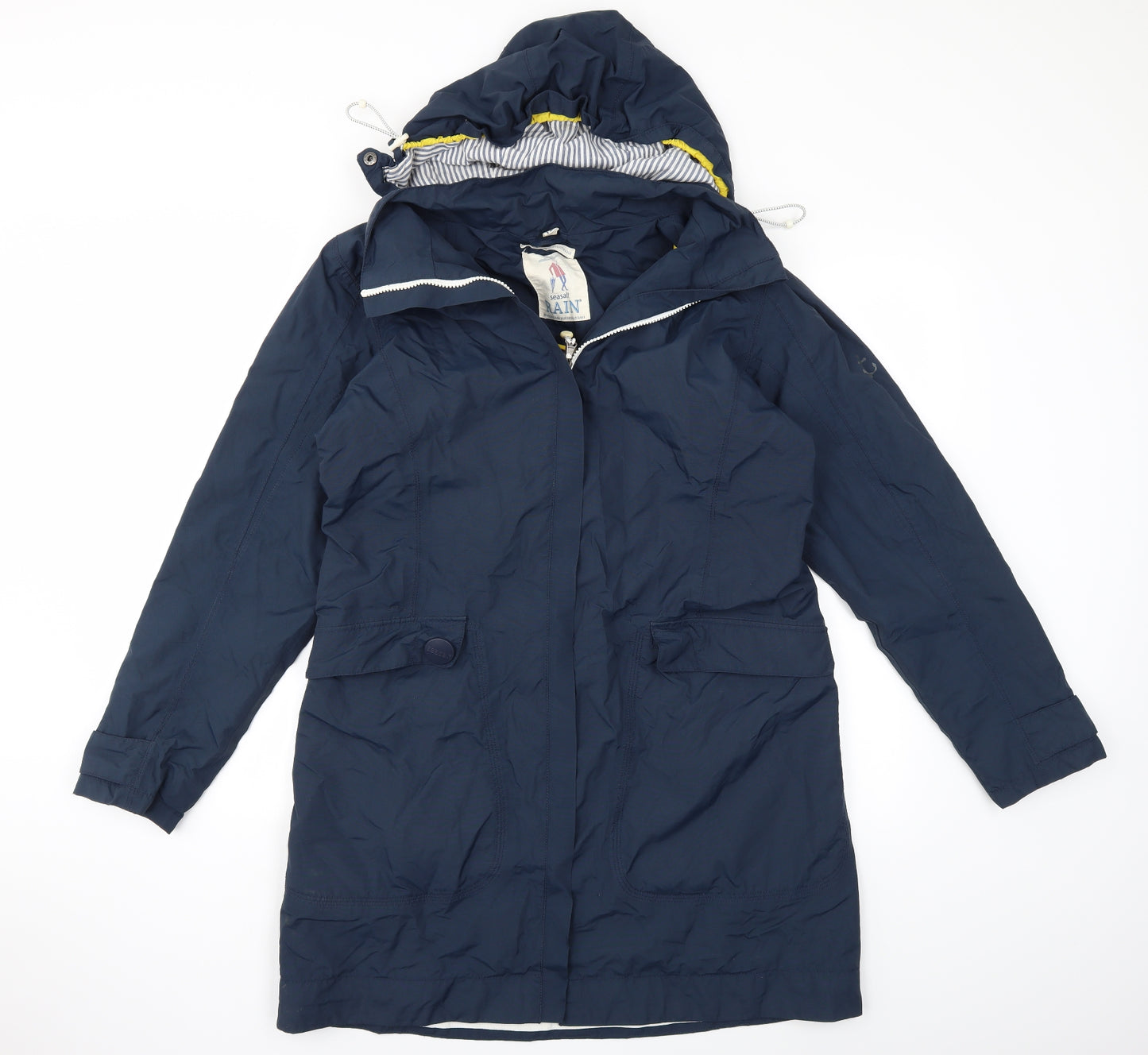 Seasalt Womens Blue  Rayon Rain Coat Coat Size 12