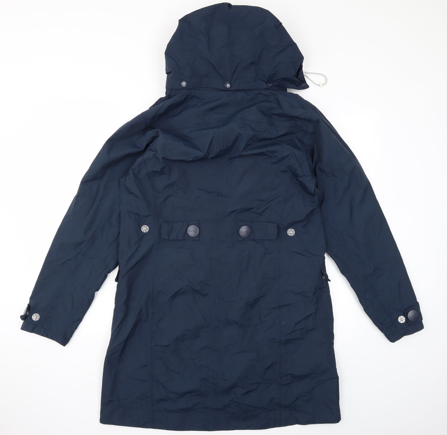 Seasalt Womens Blue  Rayon Rain Coat Coat Size 12