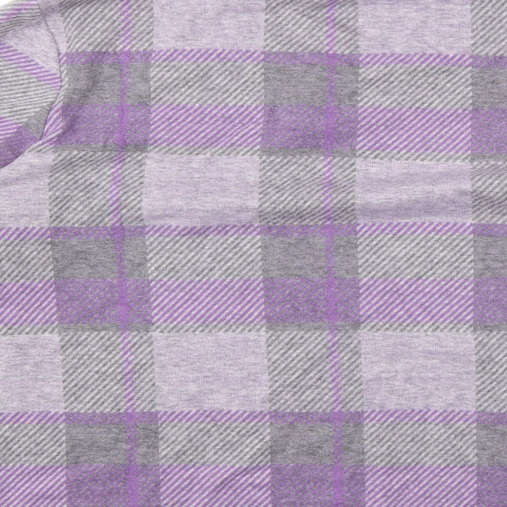 Marks and Spencer Womens Purple Check  Pullover Jumper Size 20