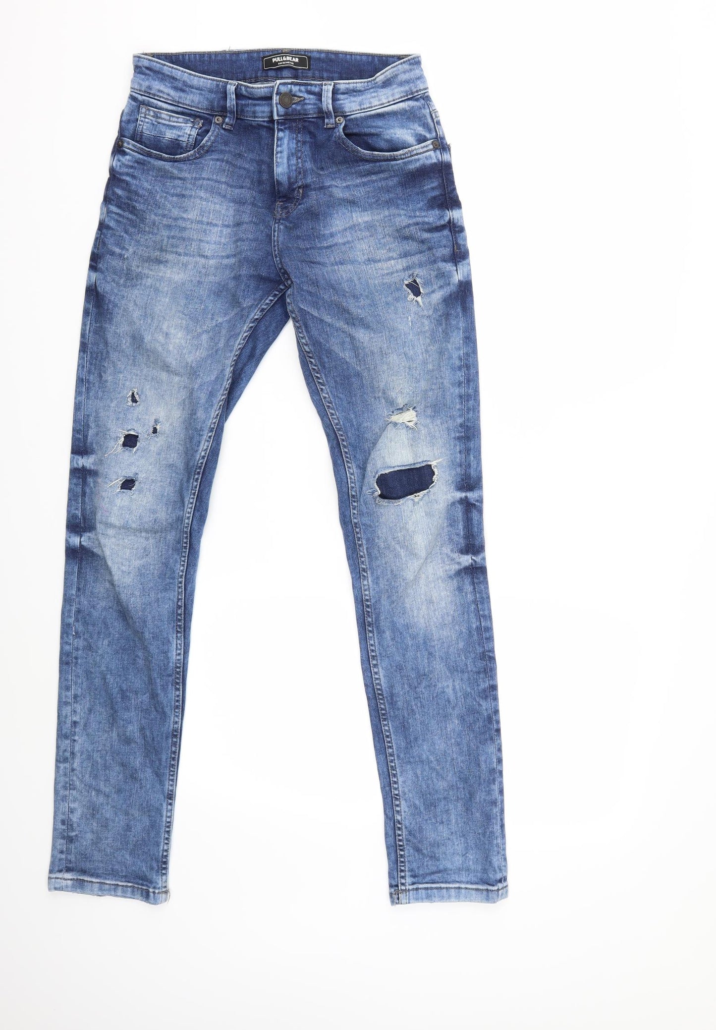Pull&Bear Mens Blue  Denim Skinny Jeans Size 28 in L30 in