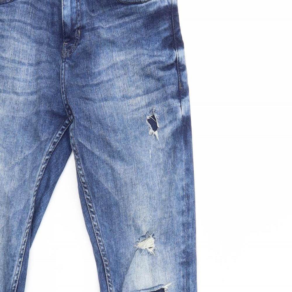 Pull&Bear Mens Blue  Denim Skinny Jeans Size 28 in L30 in