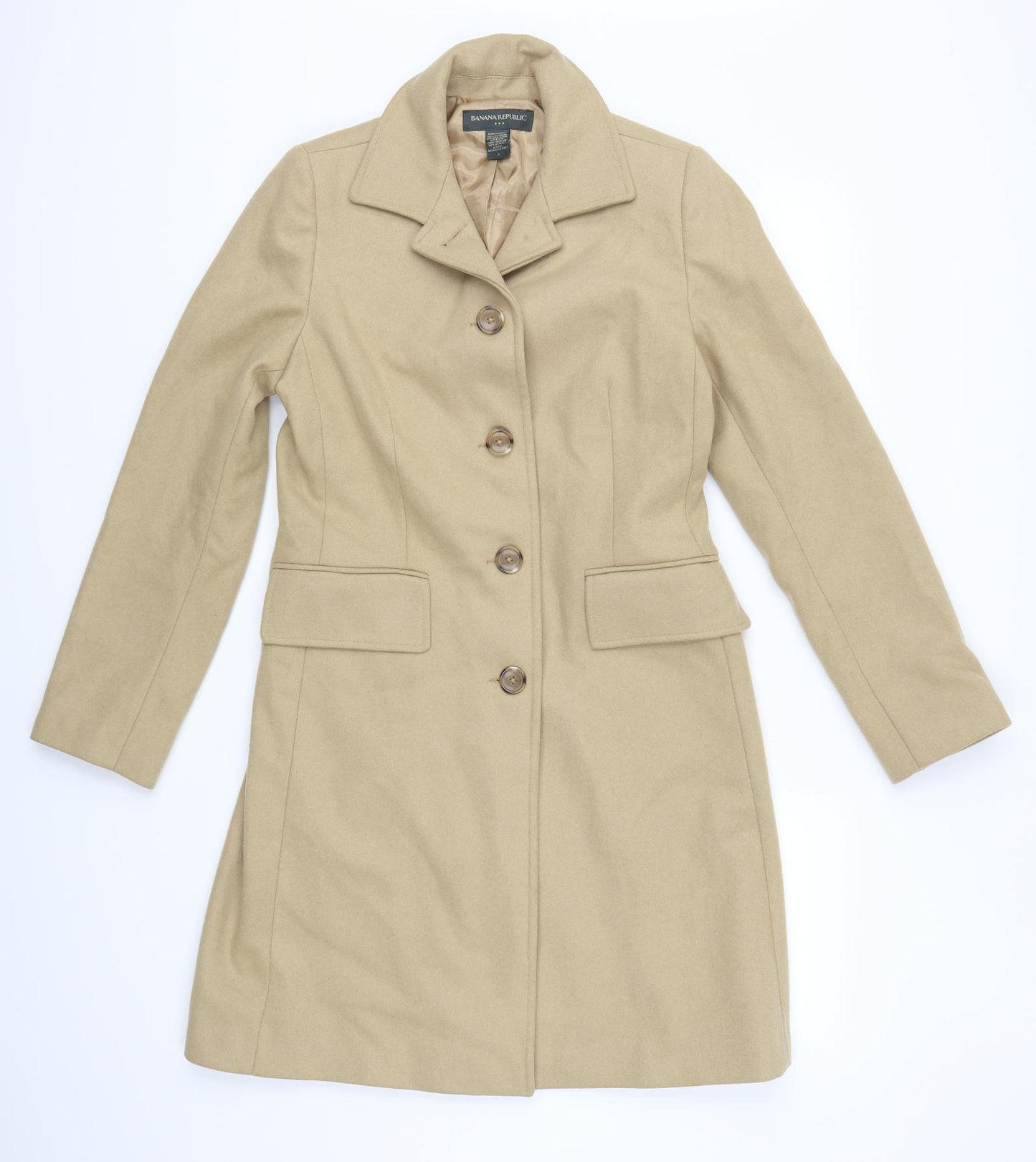 Banana Republic Womens Beige   Pea Coat Coat Size S