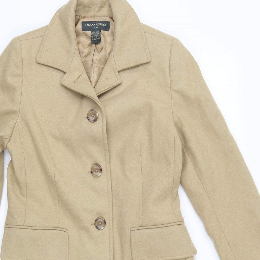 Banana Republic Womens Beige   Pea Coat Coat Size S
