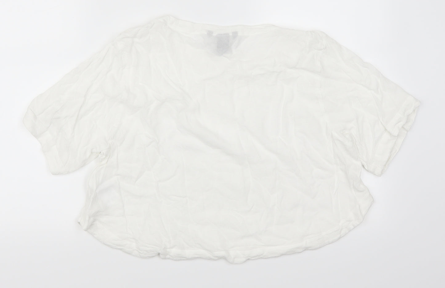 Zara Womens White   Basic T-Shirt Size 10