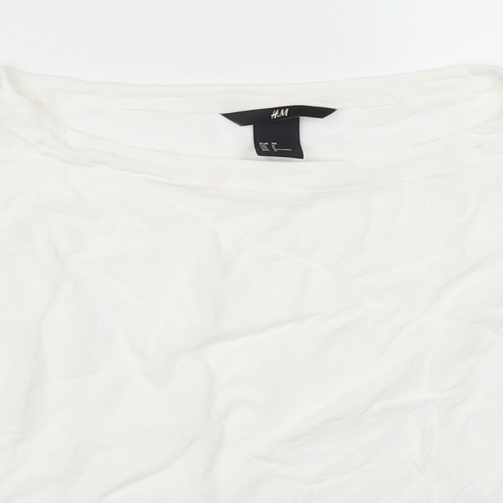 Zara Womens White   Basic T-Shirt Size 10