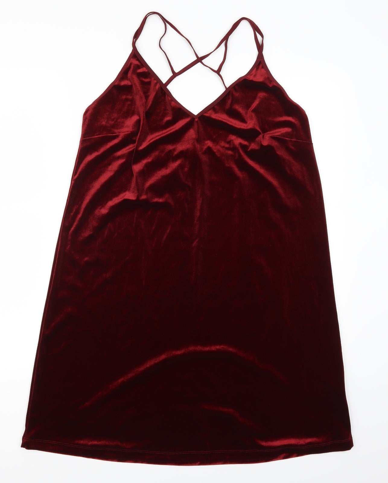 Topshop Womens Red   Slip Dress  Size 18