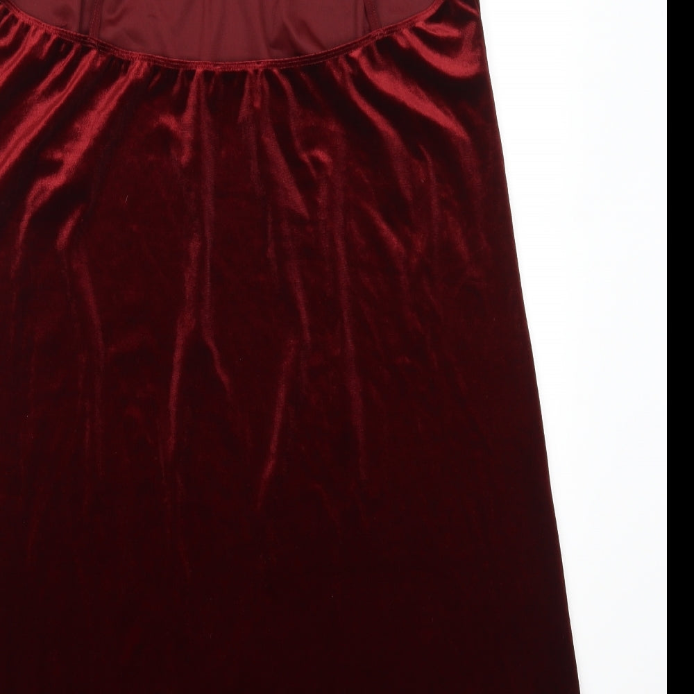 Topshop Womens Red   Slip Dress  Size 18