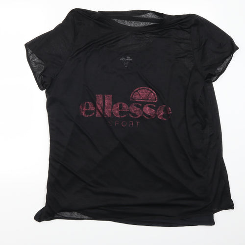 ellesse Womens Black   Basic T-Shirt Size 22