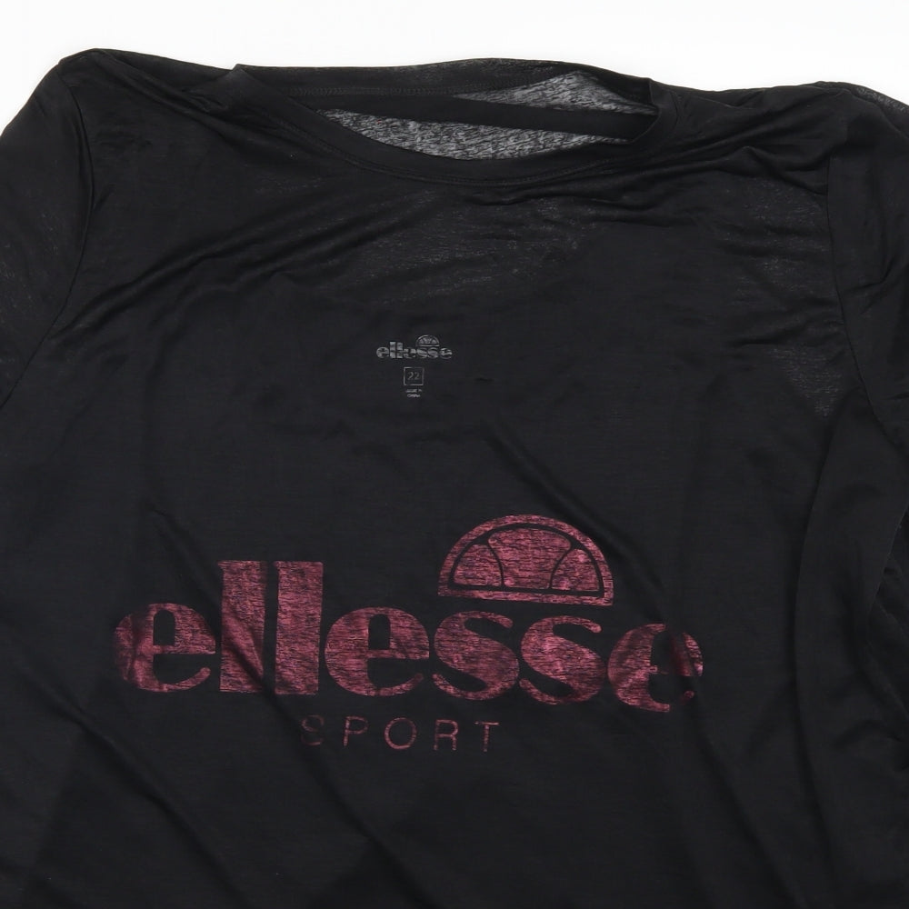 ellesse Womens Black   Basic T-Shirt Size 22