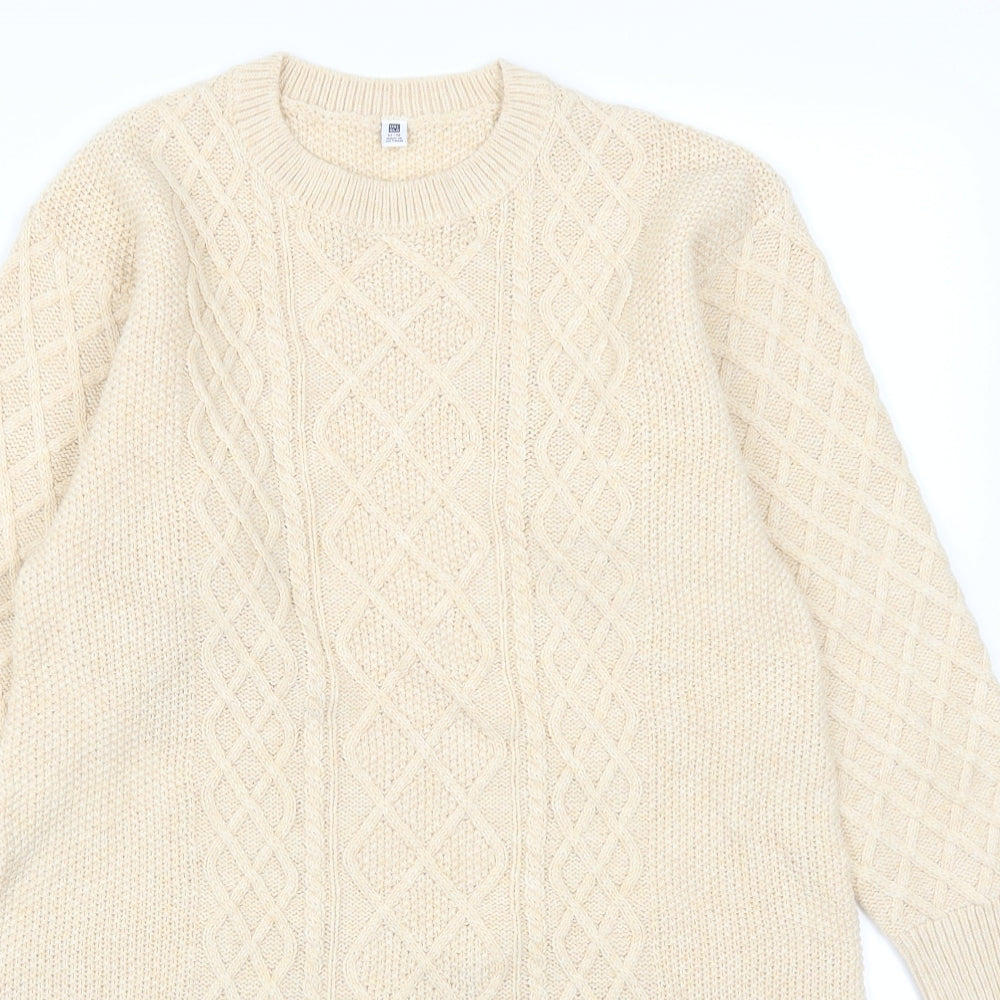 Uniqlo Girls Beige   Jumper Dress  Size 11-12 Years  - Cable Knit