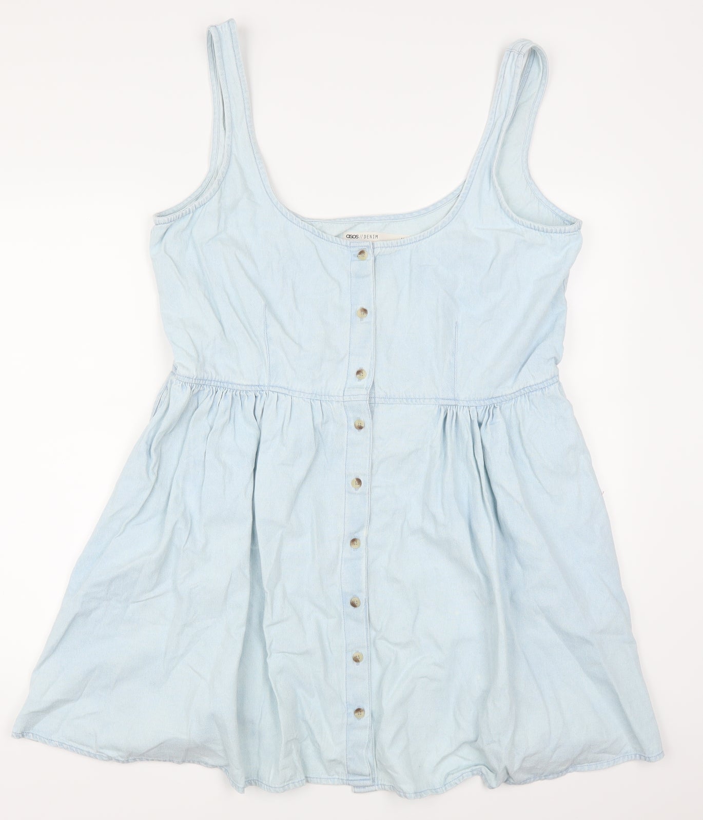 ASOS Womens Blue  Denim Skater Dress  Size 18