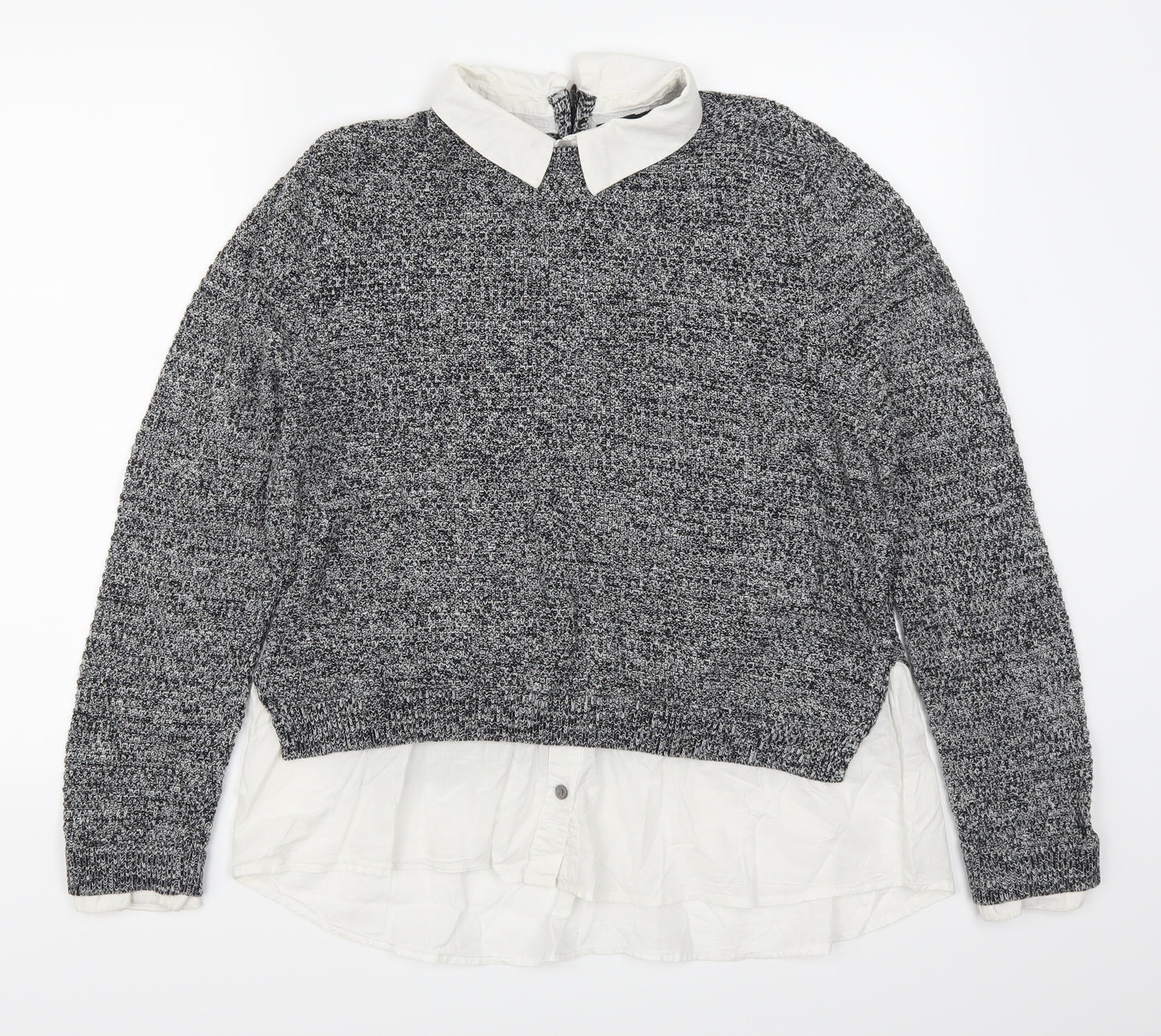 Topshop Womens Grey   Pullover Jumper Size 16