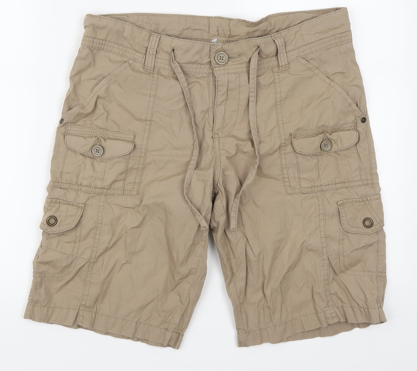Now Womens Brown   Cargo Shorts Size 10