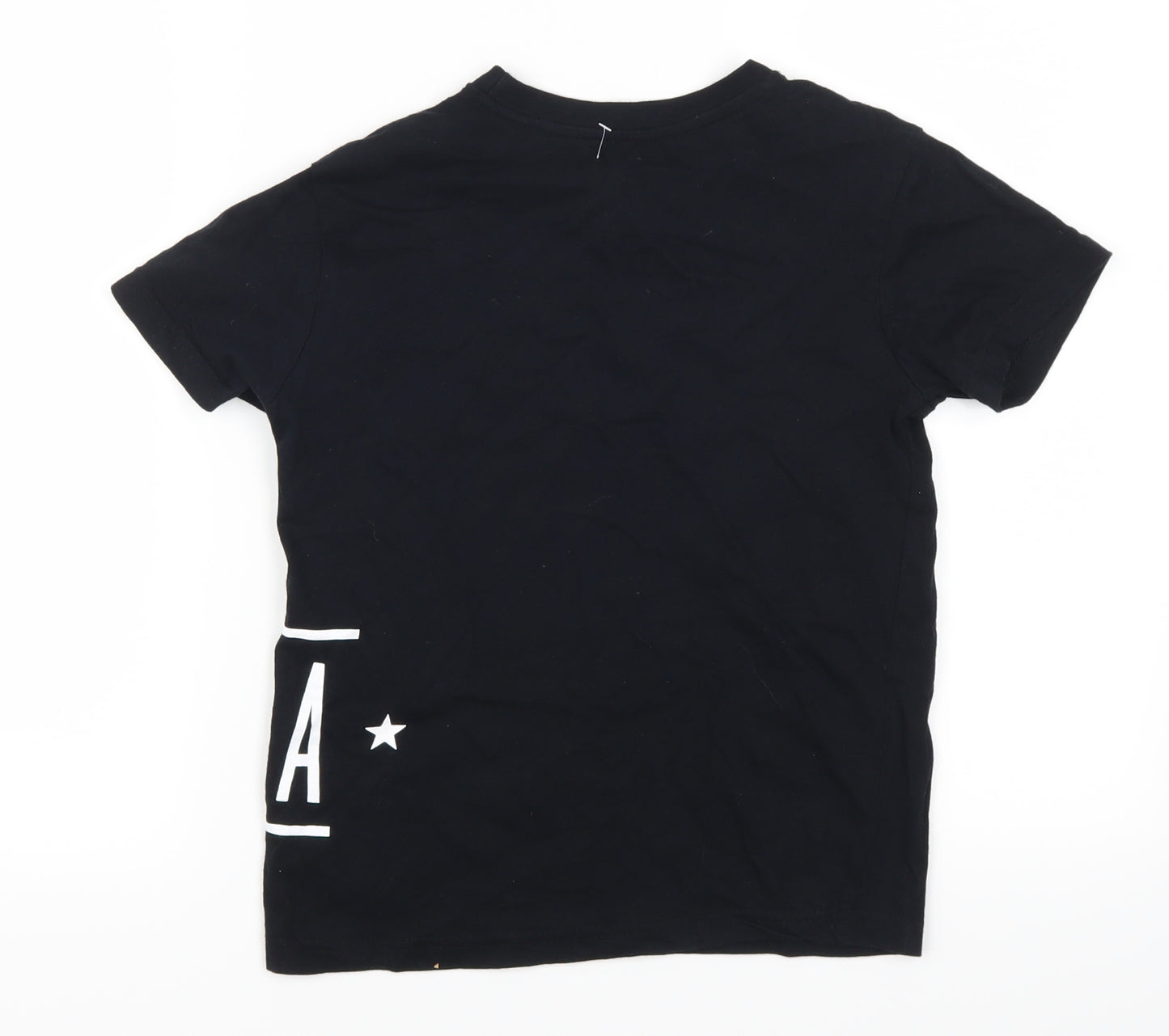 Primark Boys Black   Basic T-Shirt Size 7-8 Years  - Detroit USA