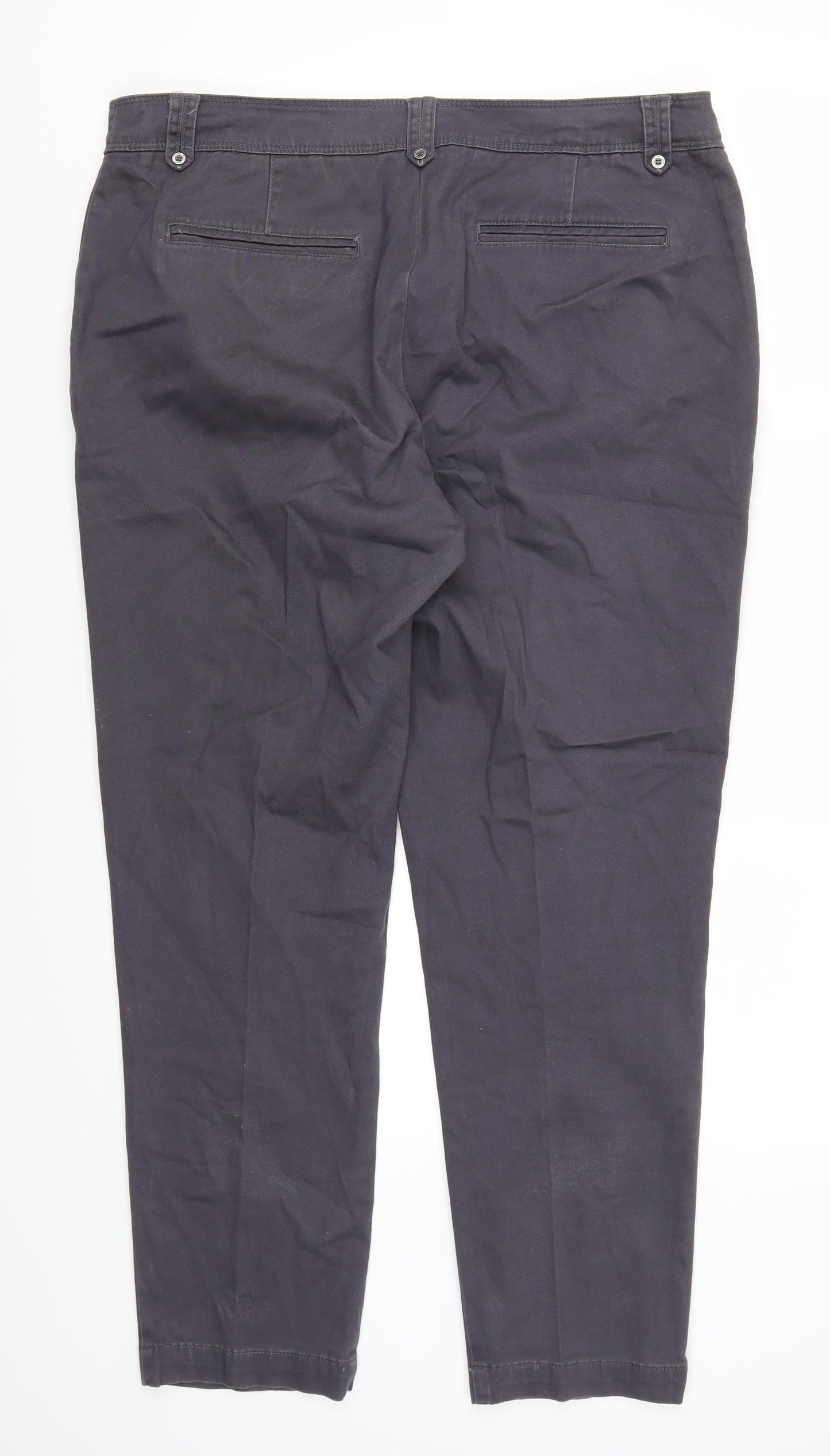 John Rocha Womens Blue   Chino Trousers Size 16 L29 in