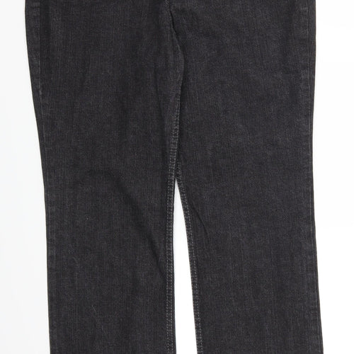 Marks and Spencer Womens Grey  Denim Straight Jeans Size 14 L30 in