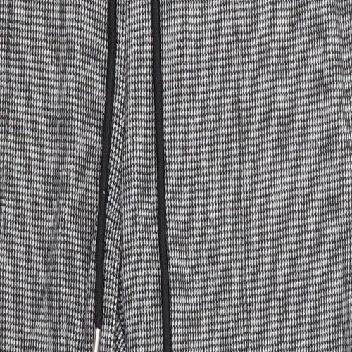 Marks and Spencer Womens Grey Houndstooth  Trousers  Size 10 L25 in