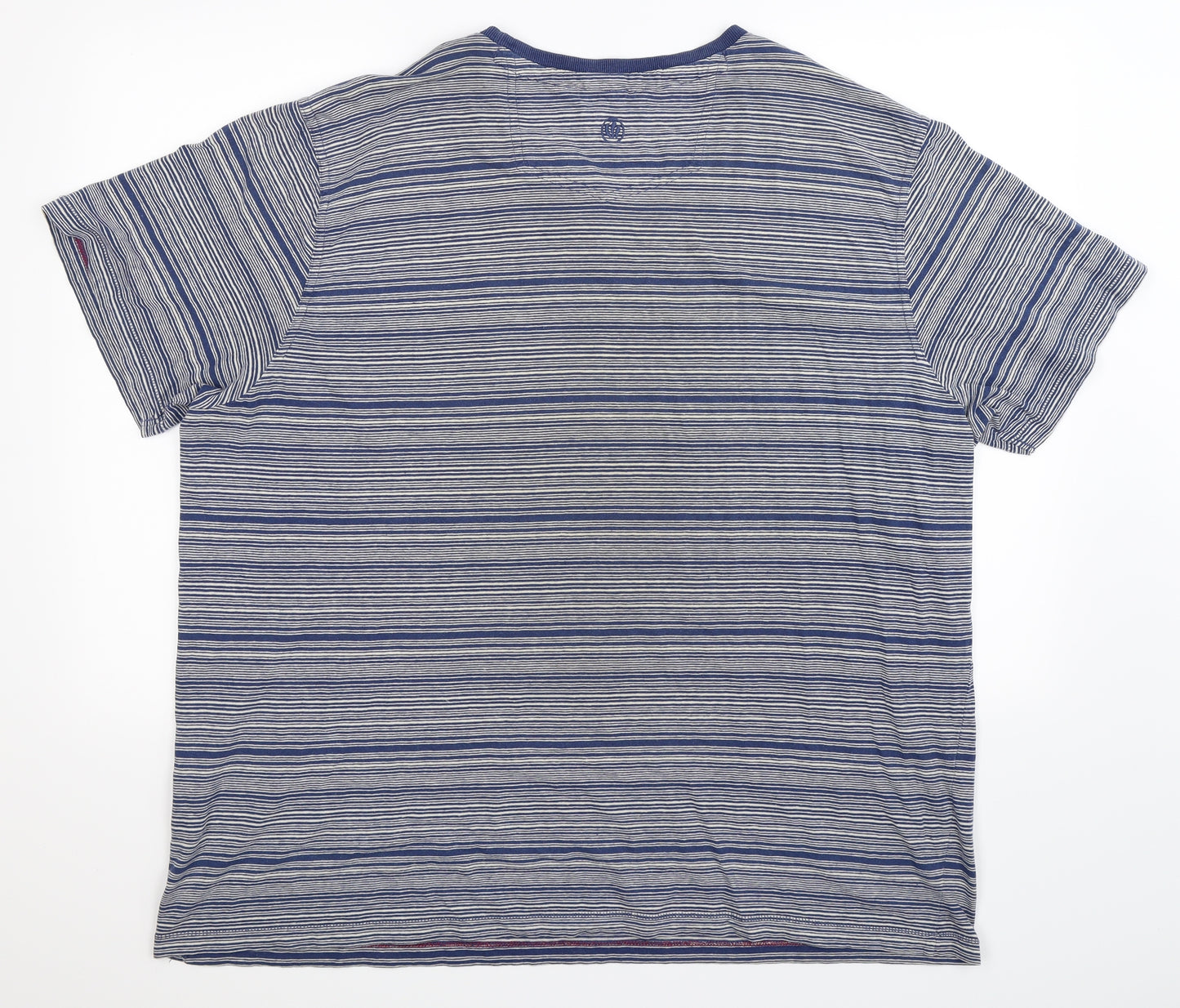 Fat Face Mens Blue Striped   T-Shirt Size 2XL
