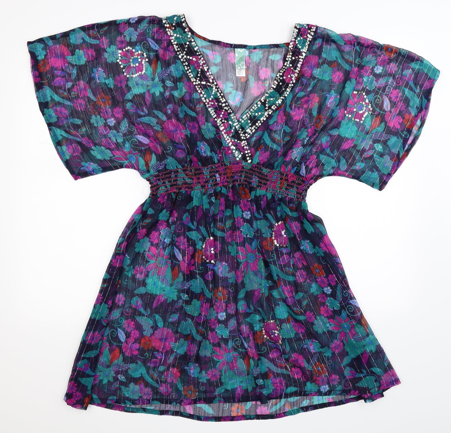 Ocean Club Womens Multicoloured Floral  Fit & Flare  Size 12