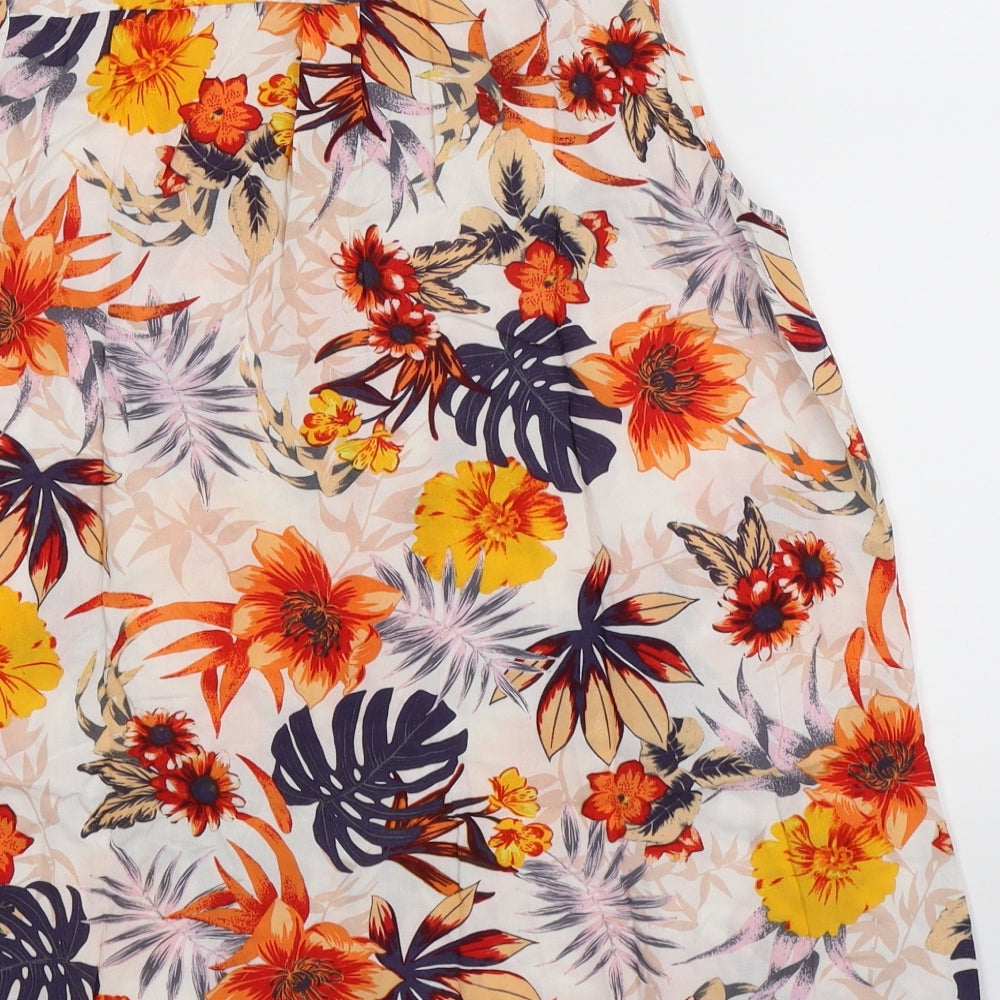 Dorothy Perkins Womens Multicoloured Floral  Basic Button-Up Size 10
