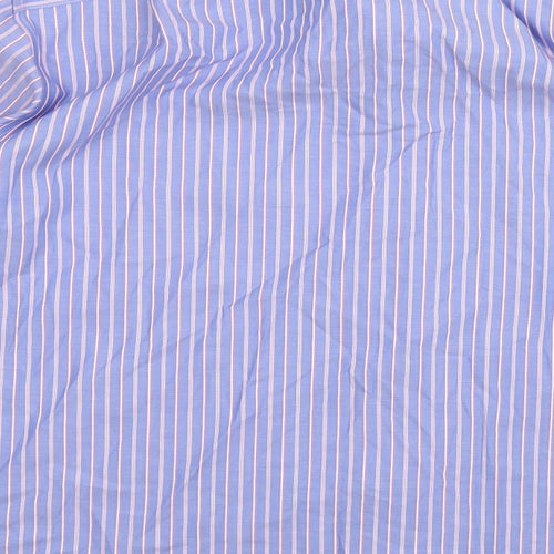 Marks and Spencer Mens Blue Striped   Dress Shirt Size 18