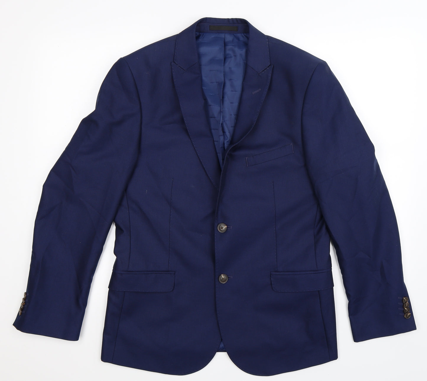 One Six Five Mens Blue   Jacket Suit Jacket Size 40