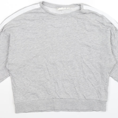 H&M Womens Grey   Pullover Sweatshirt Size M