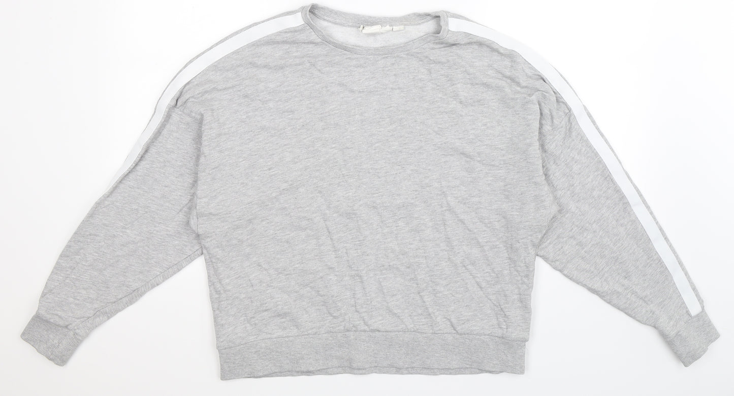 H&M Womens Grey   Pullover Sweatshirt Size M