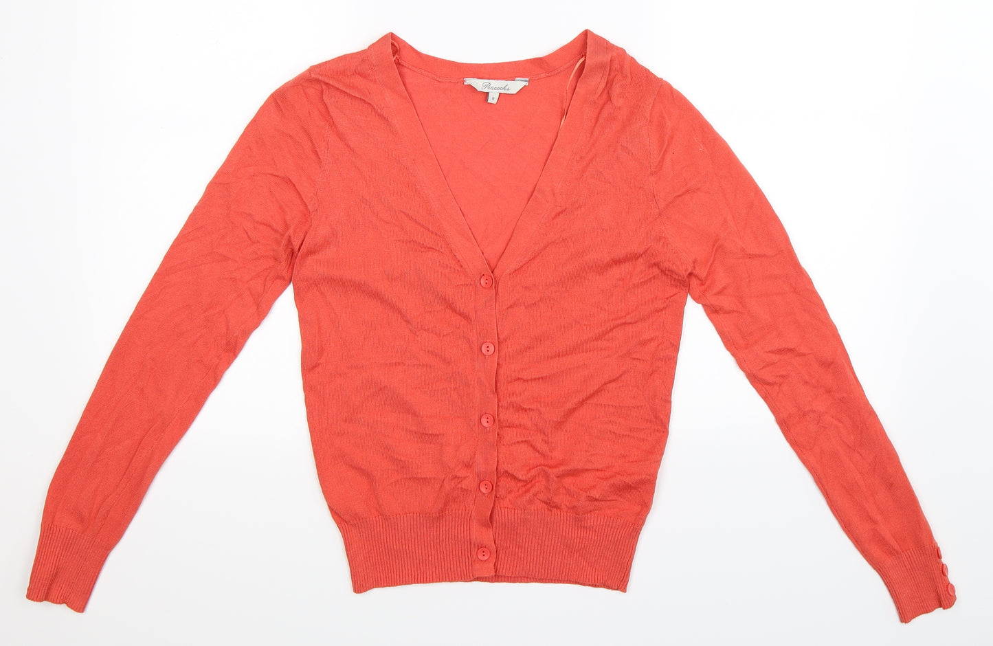 Peacocks Womens Pink  Knit Cardigan Jumper Size 8