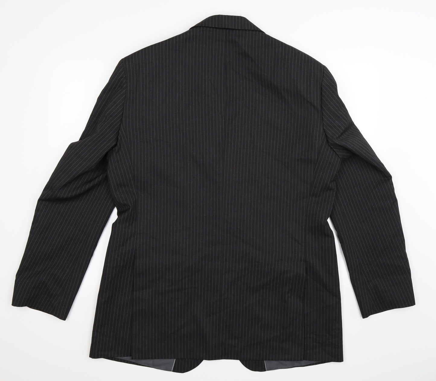 Marks and Spencer Mens Black Striped  Jacket Suit Jacket Size 42