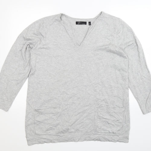 Preworn Womens Grey  Knit Pullover Jumper Size XL