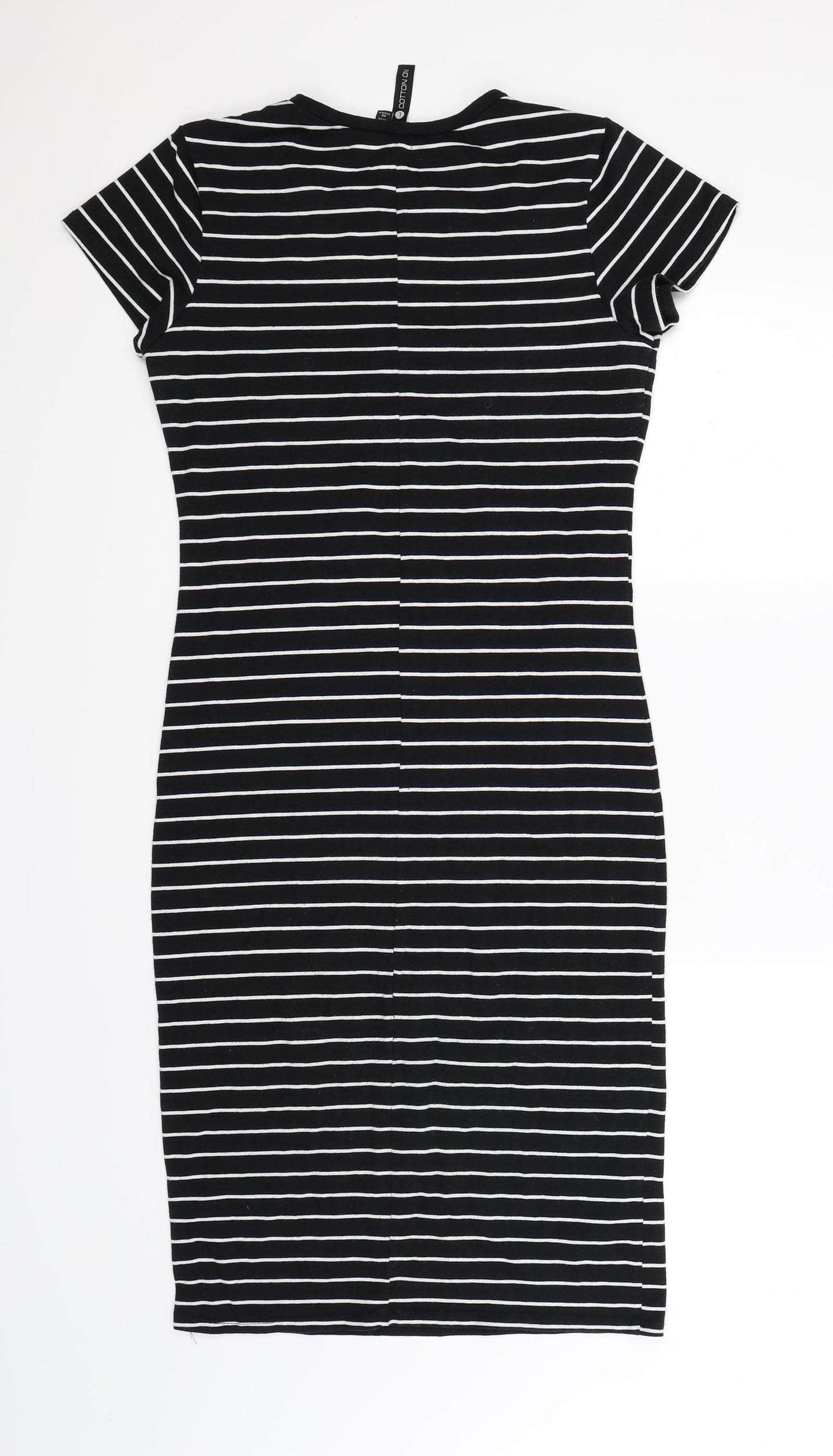Cotton On Womens Blue Striped  Bodycon  Size L