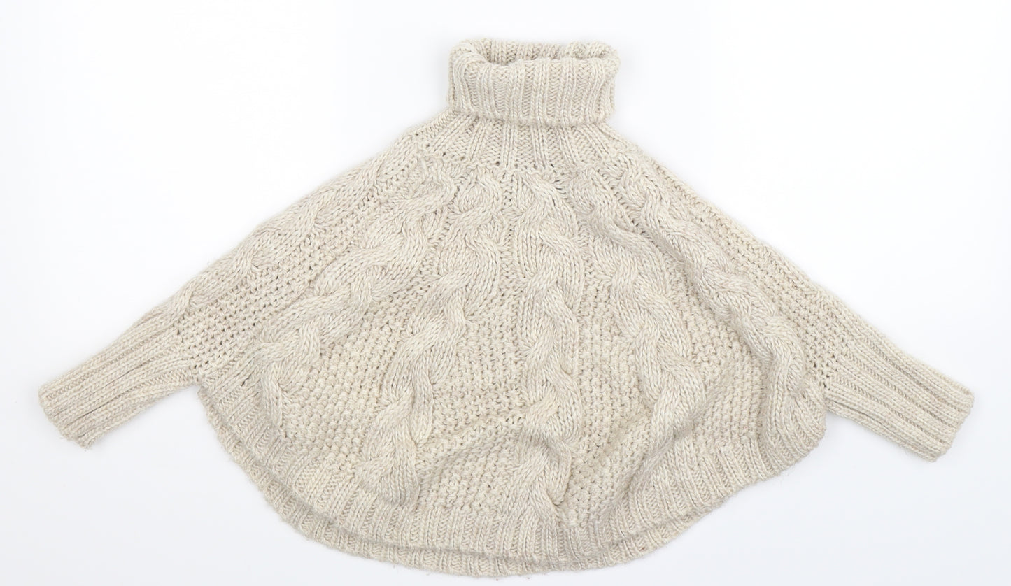 NEXT Girls Beige  Knit Pullover Jumper Size 3-4 Years
