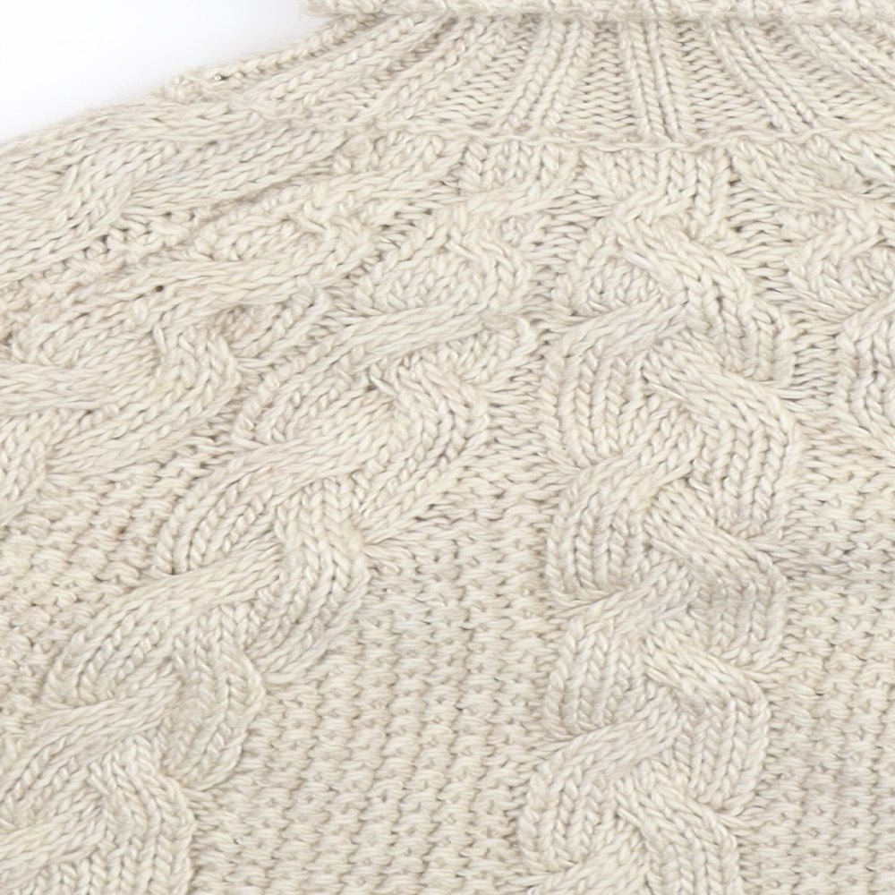 NEXT Girls Beige  Knit Pullover Jumper Size 3-4 Years