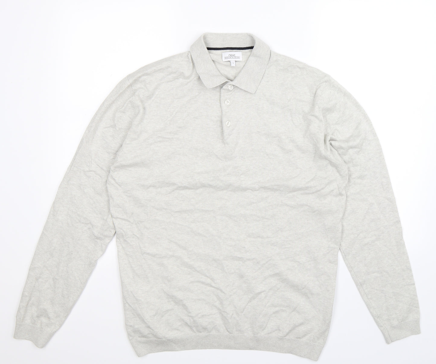 NEXT Mens Grey  Knit Pullover Jumper Size L