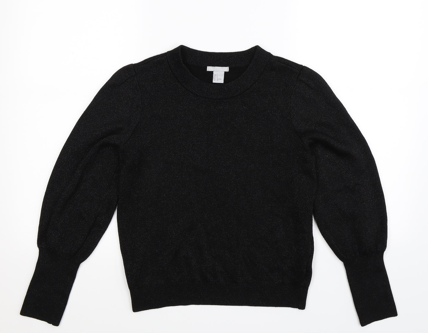 H&M Womens Black  Knit Pullover Jumper Size S