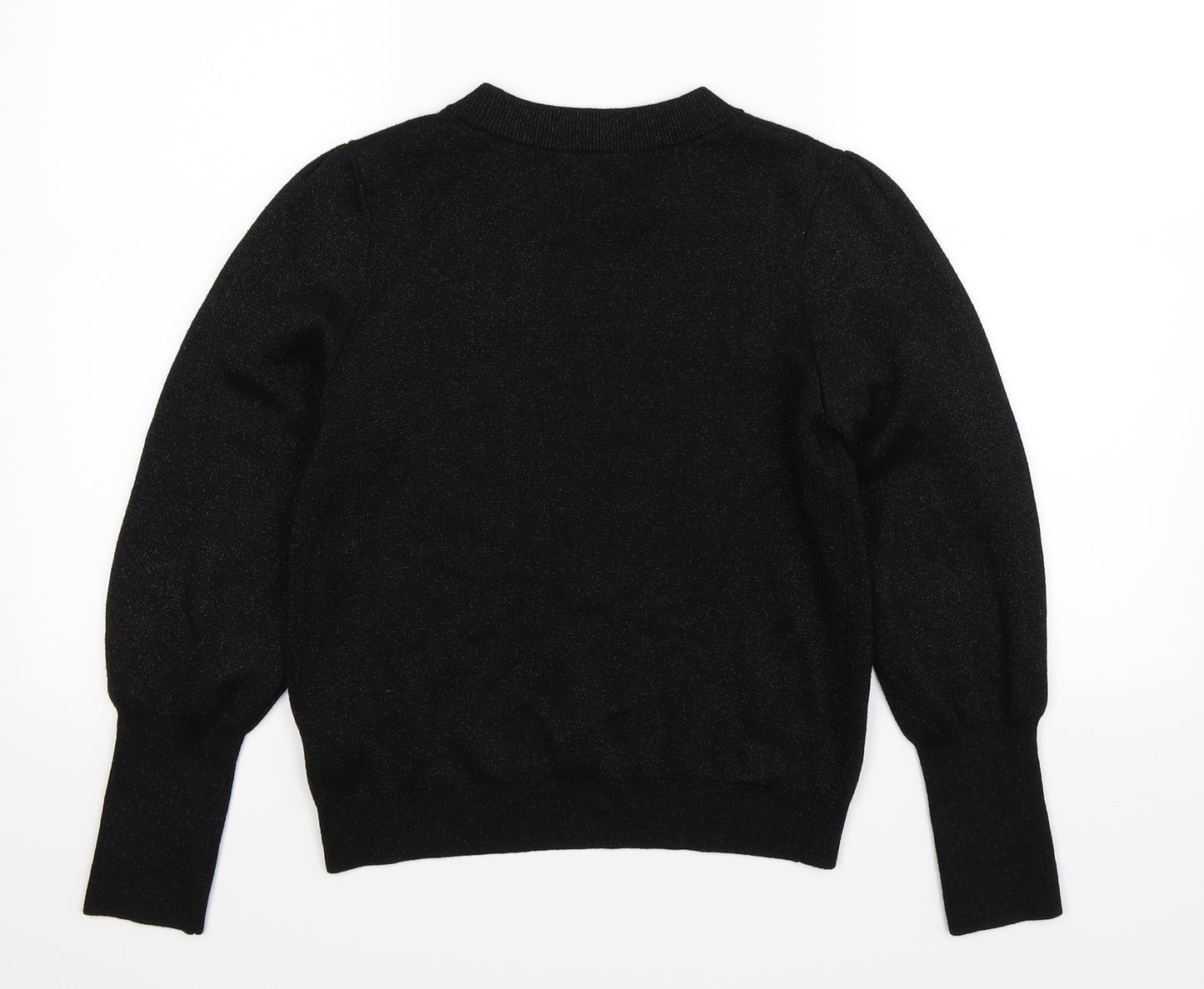 H&M Womens Black  Knit Pullover Jumper Size S