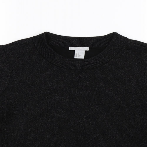 H&M Womens Black  Knit Pullover Jumper Size S