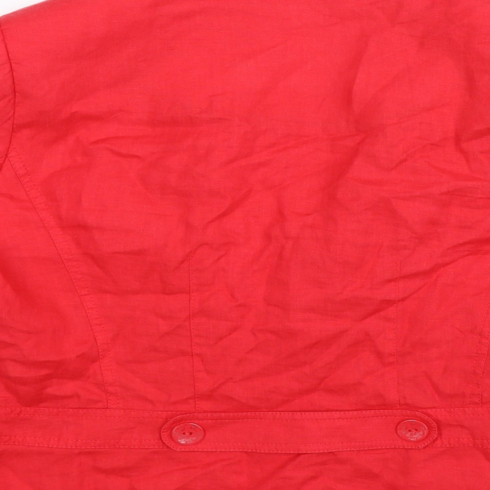 Per Una Womens Red   Jacket Blazer Size 18