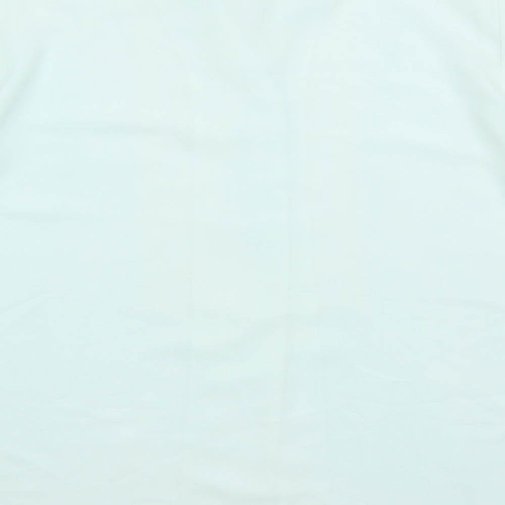 Richards Womens White Geometric  Basic Blouse Size 14