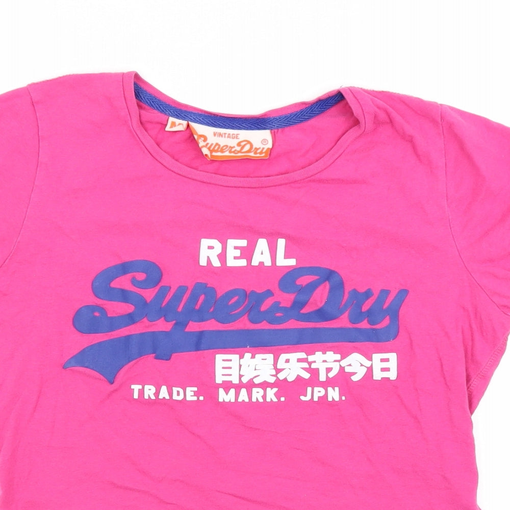 Superdry Womens Pink   Basic T-Shirt Size M