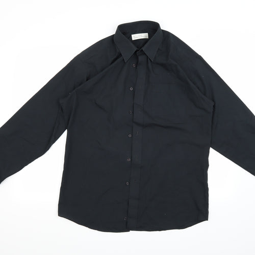Marks and Spencer Mens Black    Button-Up Size M