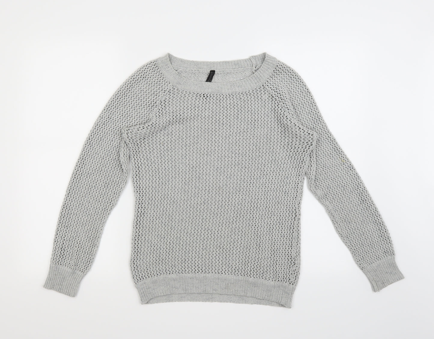 Dalu Womens Grey  Knit Pullover Jumper Size M