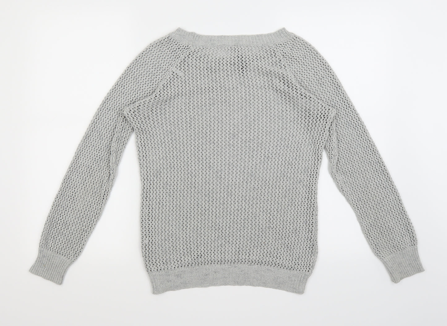 Dalu Womens Grey  Knit Pullover Jumper Size M