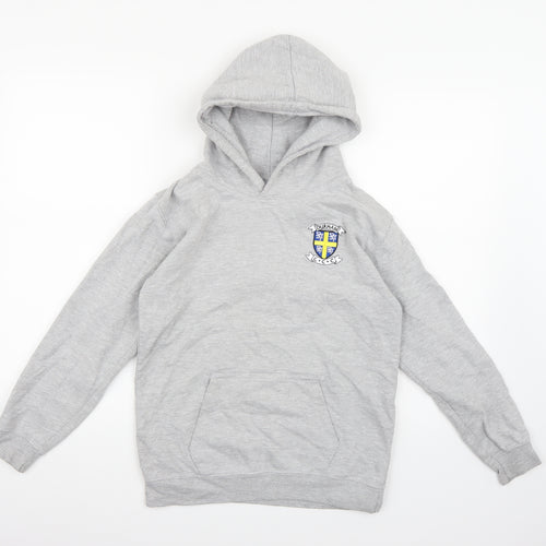 Just Hoods Boys Grey  Jersey Pullover Hoodie Size 12-13 Years  - Durham