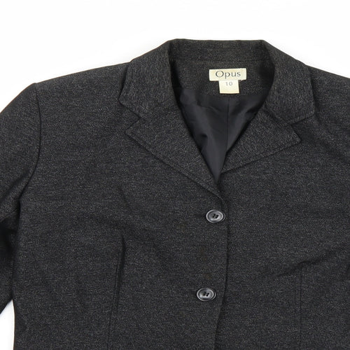 OPUS Womens Black  Rayon Jacket Blazer Size 10