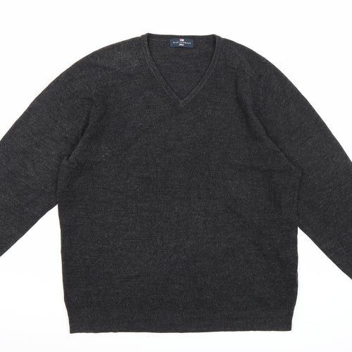Blue Harbour Mens Grey  Knit Pullover Jumper Size L